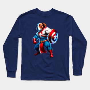 Dog Superhero - American Long Sleeve T-Shirt